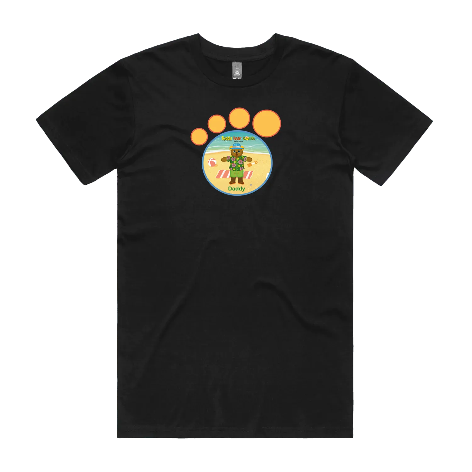 Black front flat lay