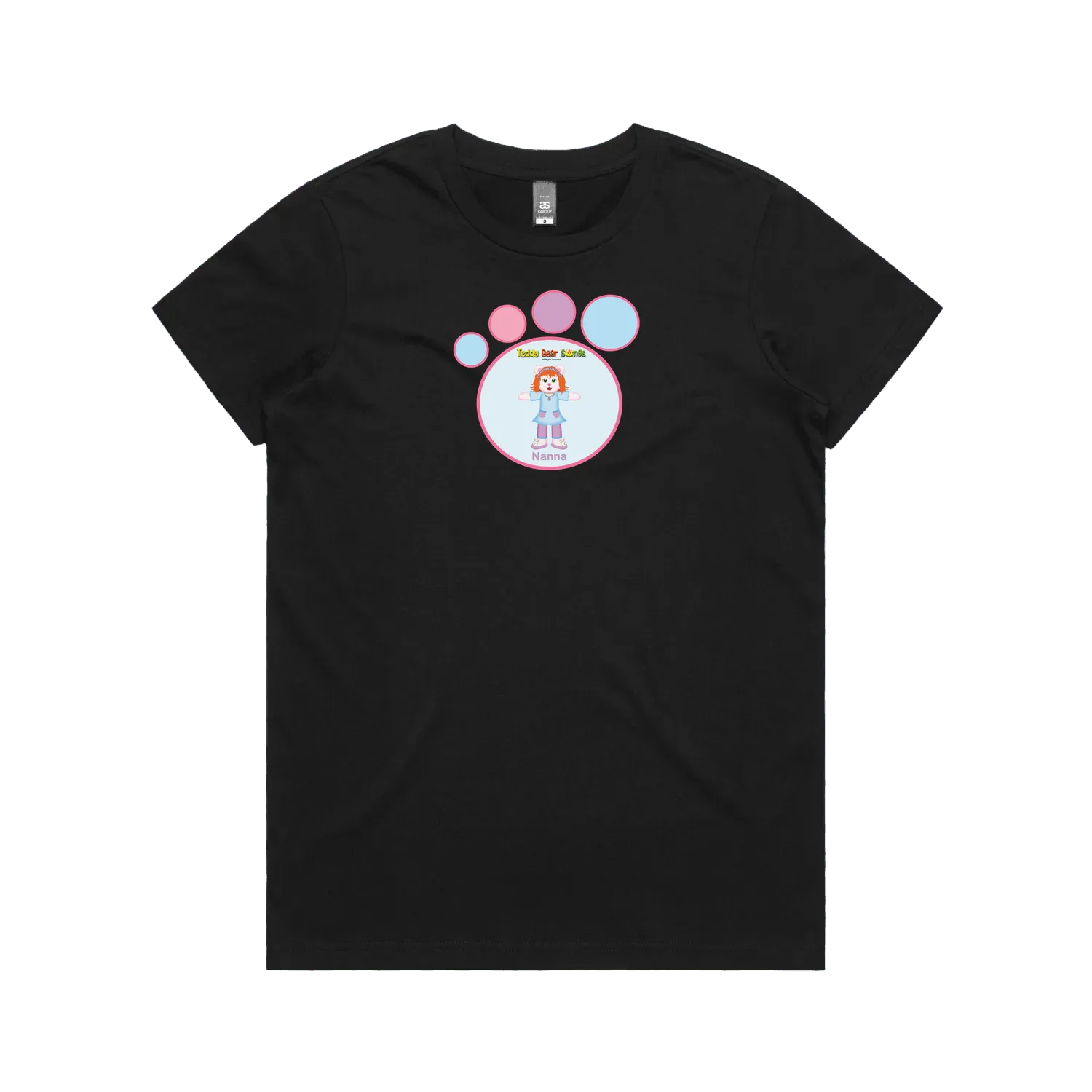 Black front flat lay