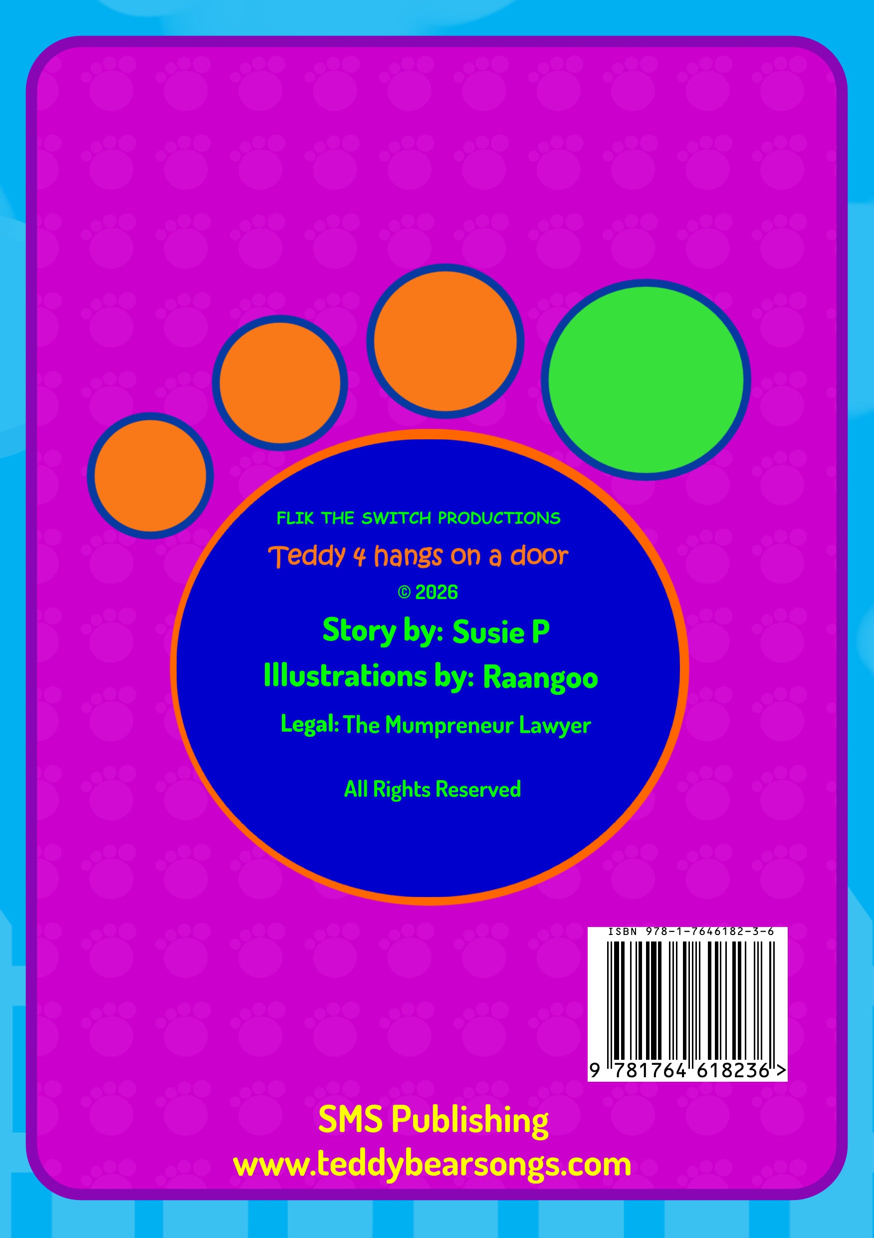 Teddy 4 hangs on a door (Book)