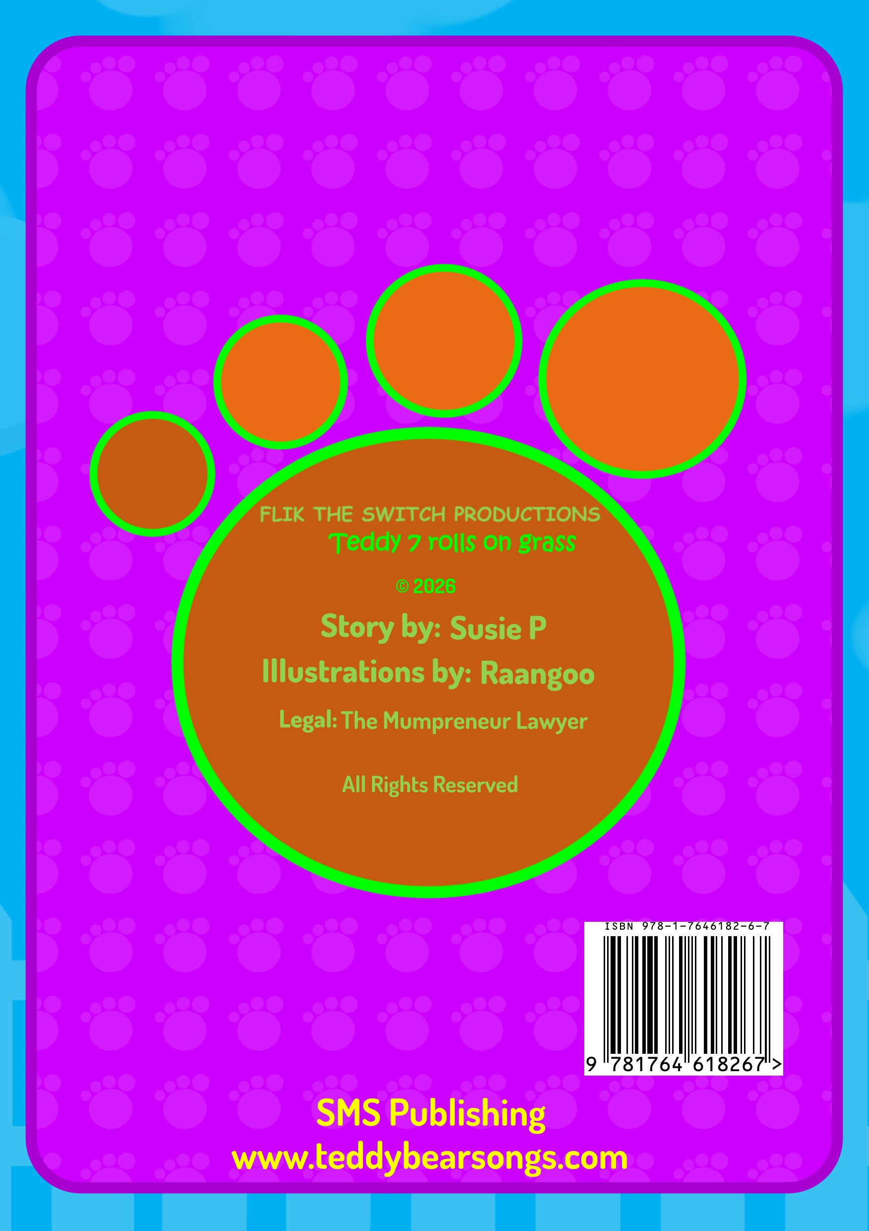 Teddy 7 rolls on grass (Book)