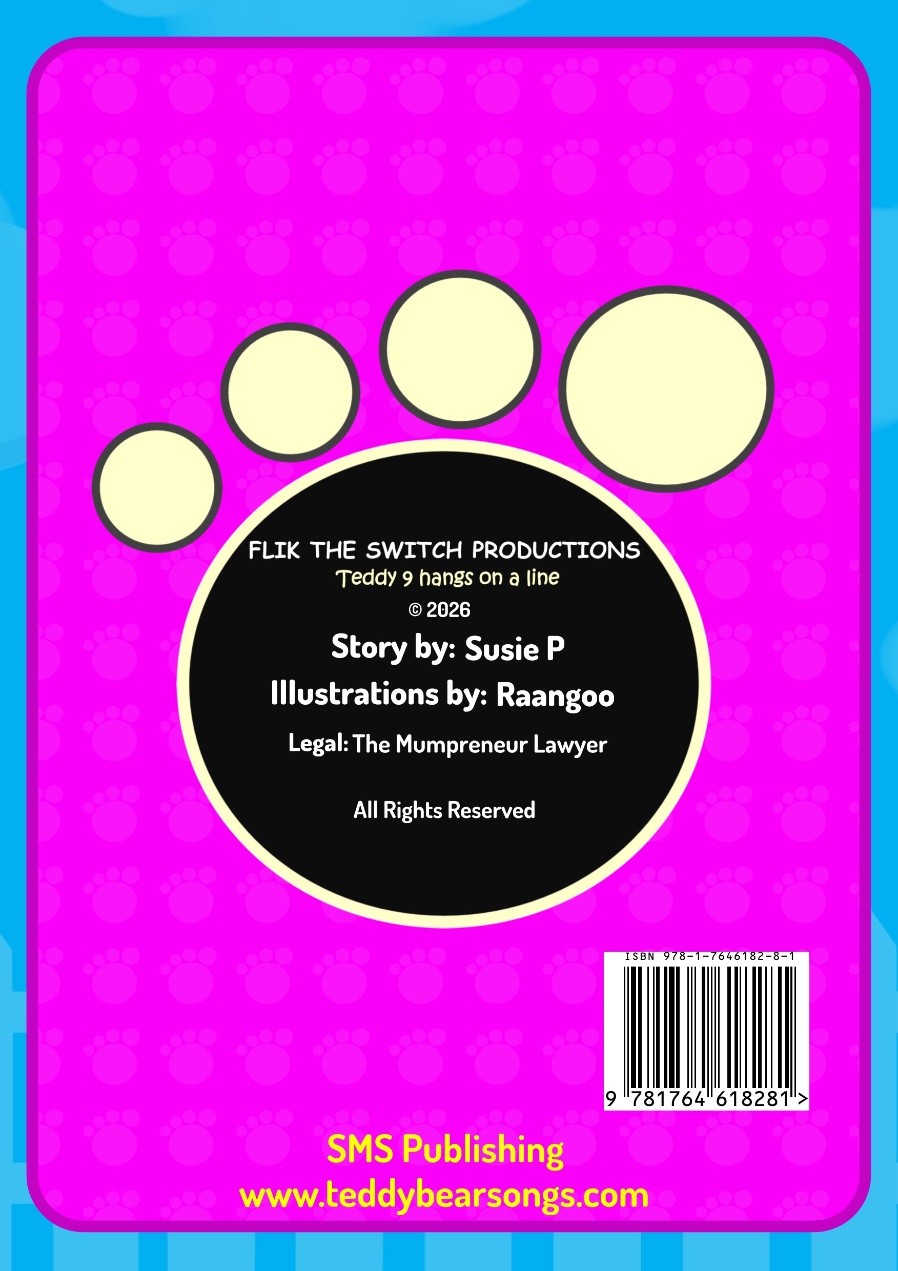 Teddy 9 hangs on a line (Book)